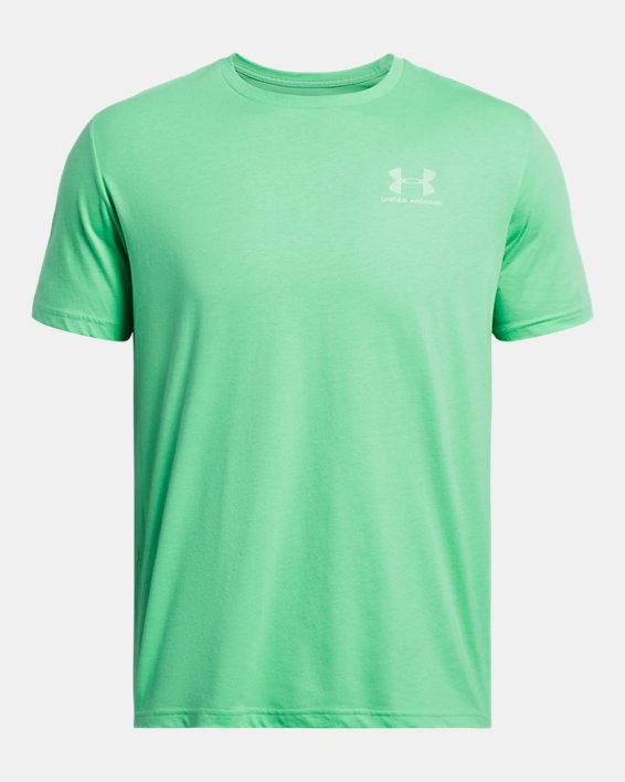 Men's UA Sportstyle Left Chest Short Sleeve Shirt in Green image number 2